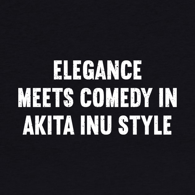 Elegance Meets Comedy in Akita Inu Style by trendynoize